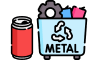 icone de coleta metal